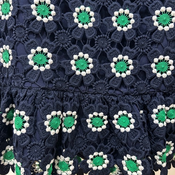 English Factory Navy and Green Mini Skirt - Picture 5 of 7